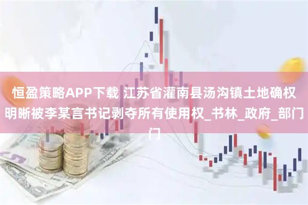 恒盈策略APP下载 江苏省灌南县汤沟镇土地确权明晰被李某言书记剥夺所有使用权_书林_政府_部门